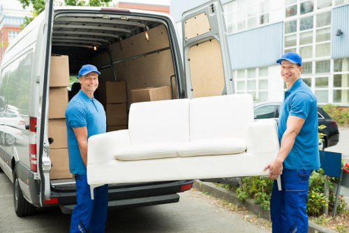 Packing boxes for an Islington home move