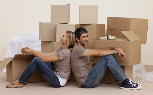 Furniture and apartment moving service in Islington with a van