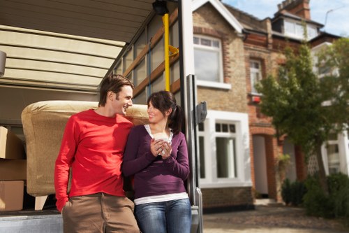 Removal van prepared for a residential or office move in Islington